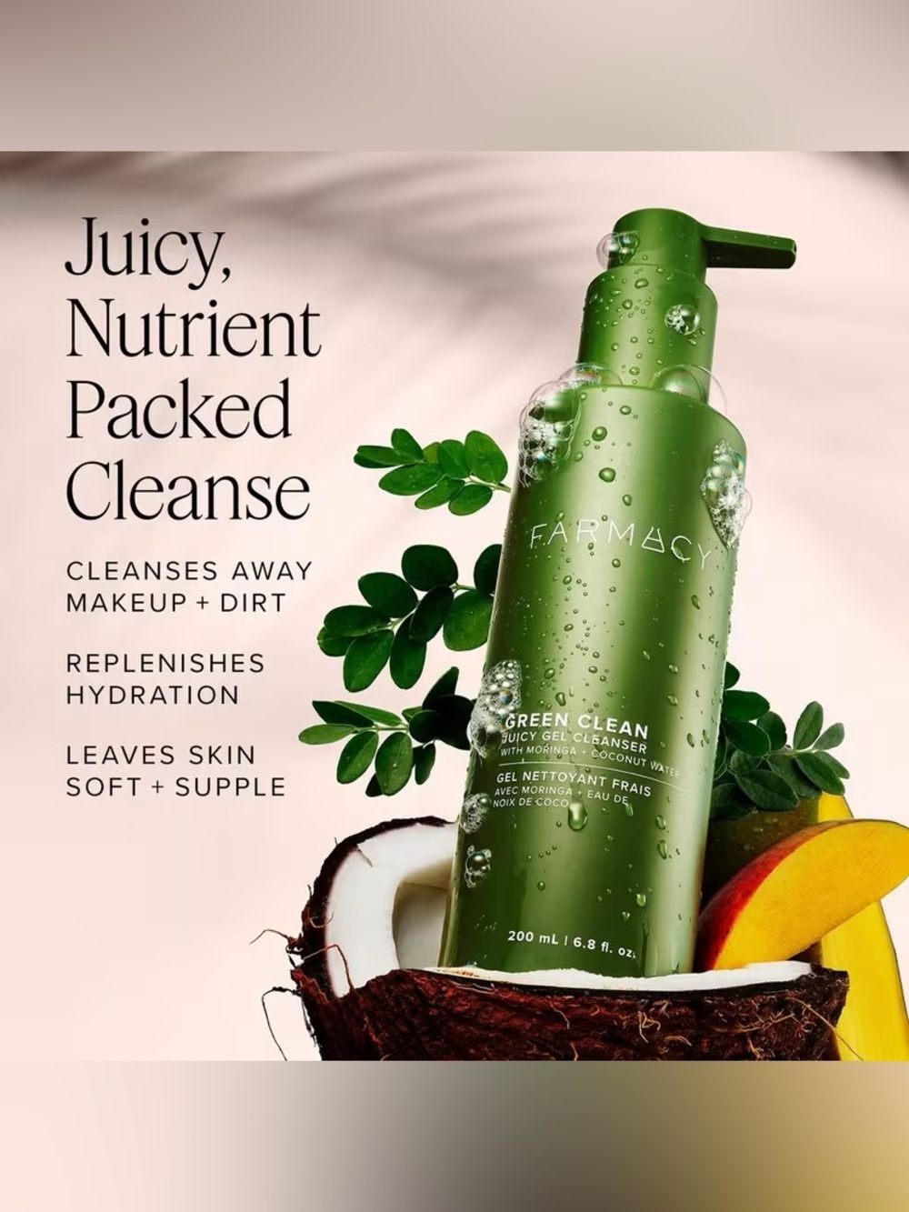 FARMACY Green Clean Juicy Gel Cleanser NIB